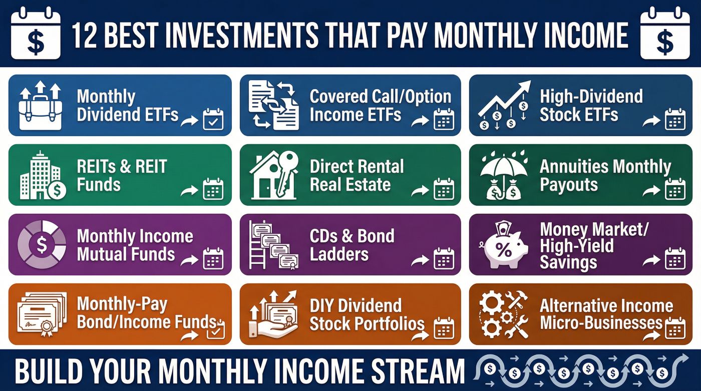 12 Best Investments That Pay Monthly Income